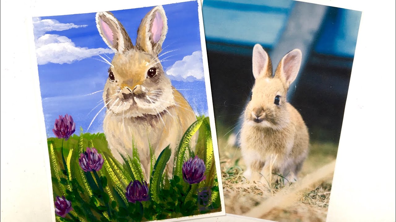 Paint With Me in the Art Studio a Spring Bunny Live Tutorial