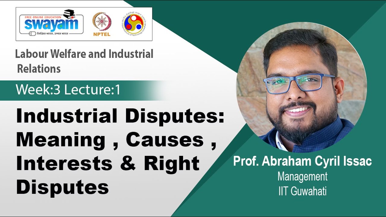 Lec 11: Industrial Disputes: Meaning , Causes , Interests & Right Disputes