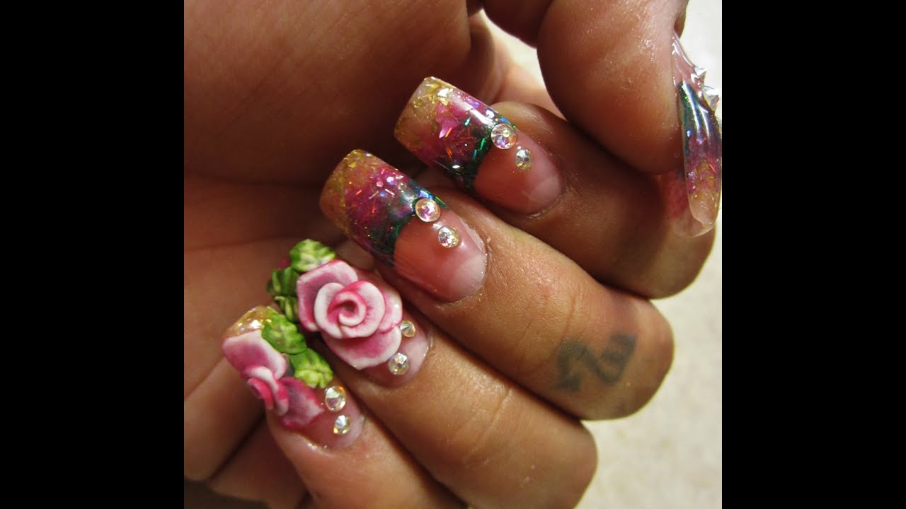 3D rose Nail Art set