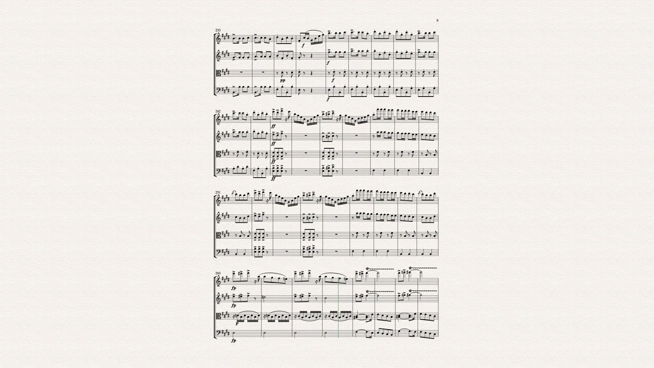 Die Fledermaus Overture for String Quartet
