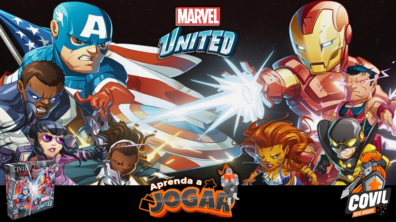 Aprenda a Jogar & Unboxing Marvel United Civil War
