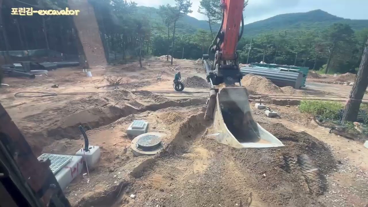 캠핑장 공사  전기 관로 타파기(완전 거미줄 타파기!! 복잡복잡함)