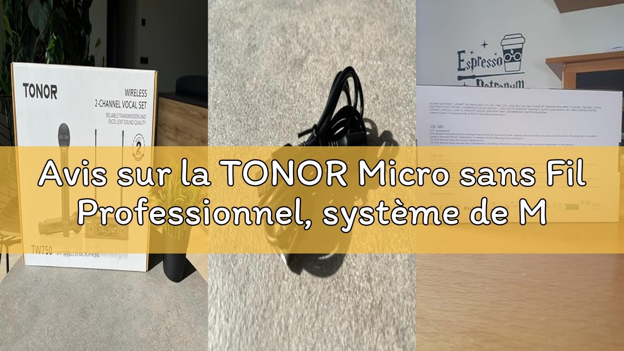 Avis sur la TONOR Micro sans Fil Professionnel, système de Microphone sans Fil Rechargeable, Micro D