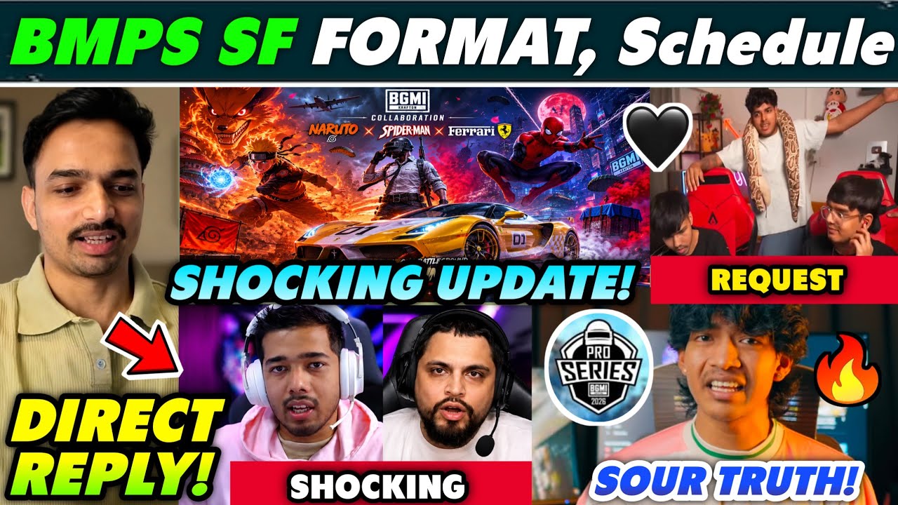 BMPS Full Schedule 😱, BGMI 4.5 Collabs, Scout Again Retire? - MAZY, S8UL EWC Run, Jonathan Request 🙏