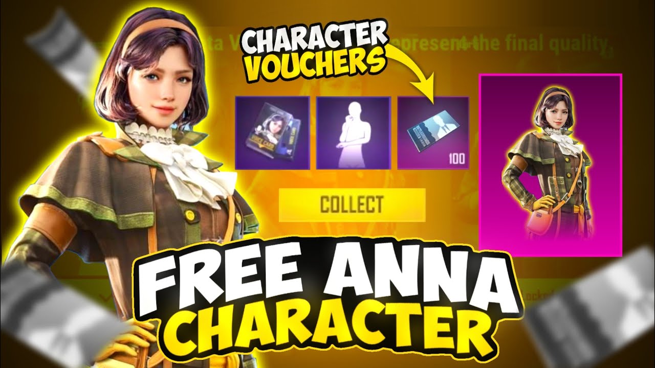FREE ANNA CHARACTER | OUTFITS AND EMOTES || ANNA CHARACTER VOUCHER EVENT - BGMI / PUBG MOBILE