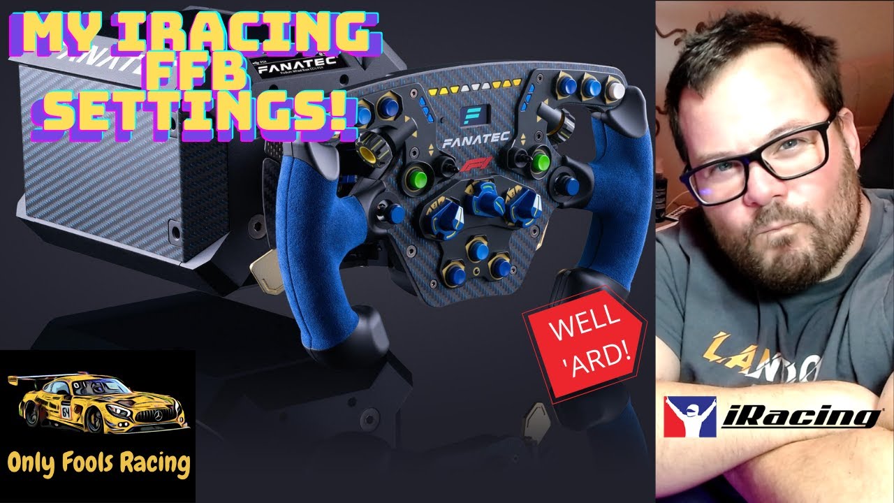 Fanatec podium DD1 FFB settings for iRacing, irffb with Buttkicker settings.