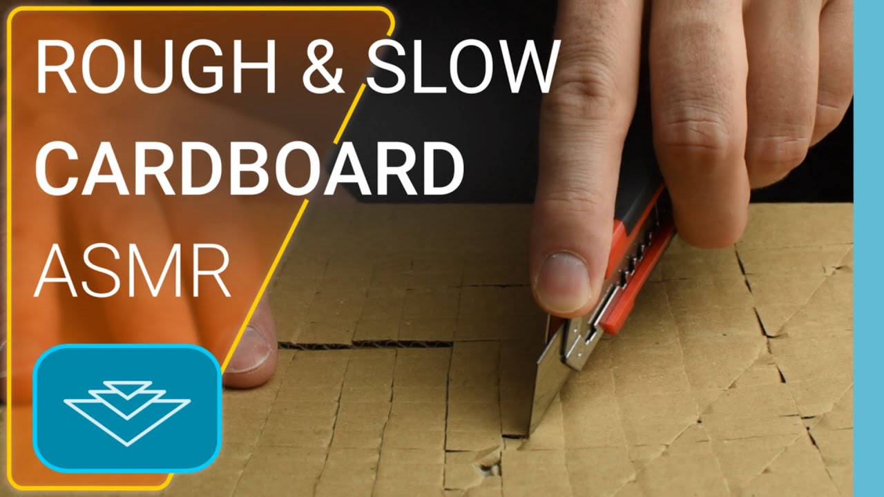 [21] Slowly cutting and tearing apart a cardboard box (ASMR no talking)