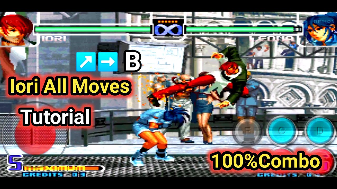 Kof 2002 Magic Plus 2 - Iori Yagami All Moves  Tutorial #mame4droid