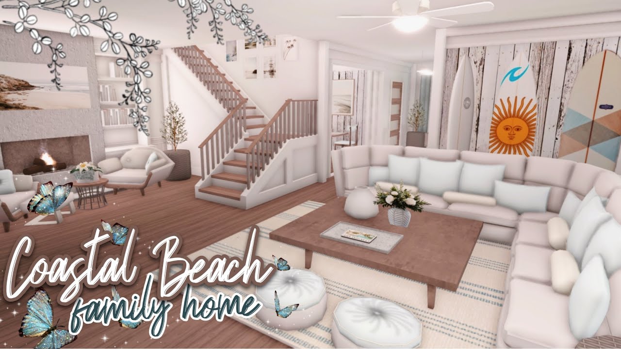 BLOXBURG: Coastal Beach Family Home | speedbuild 🌊