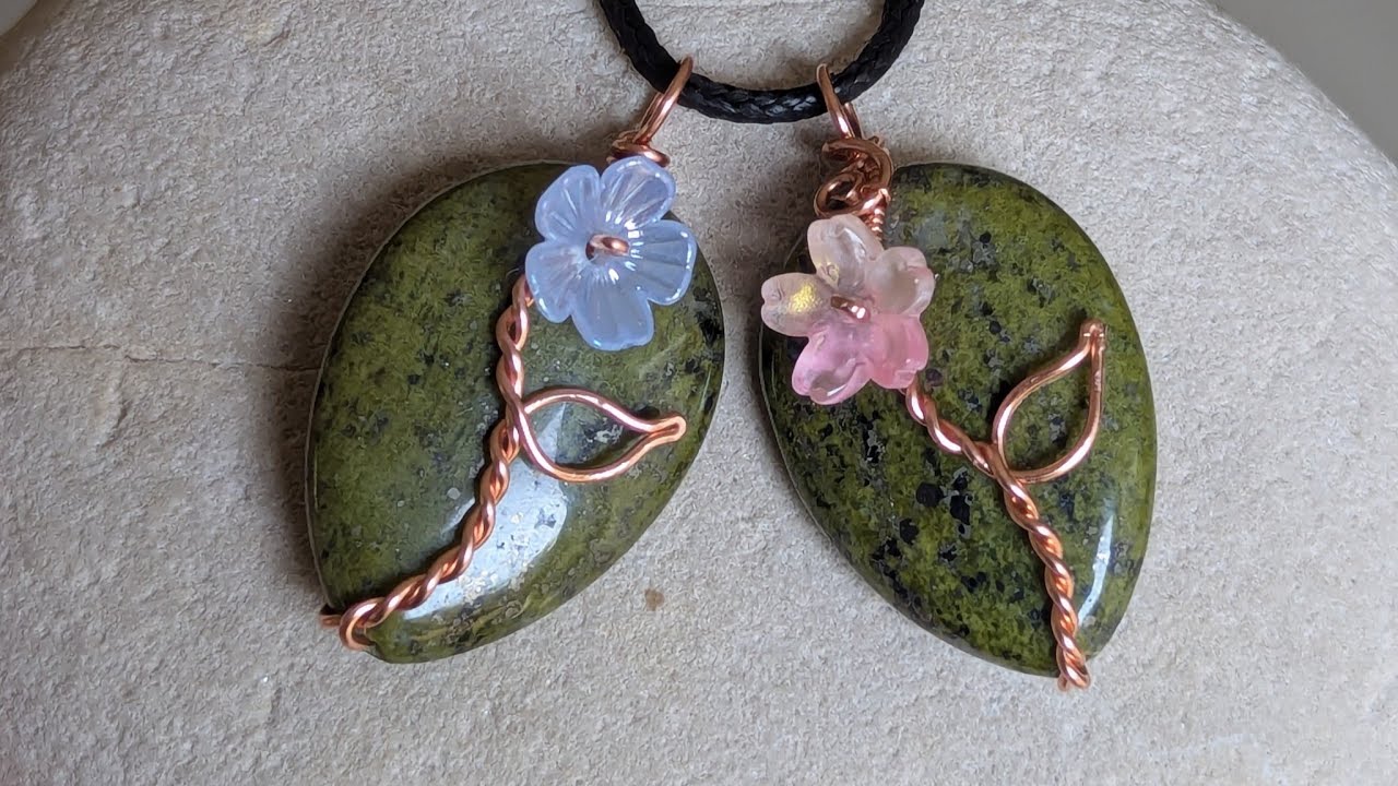 1 Wire Begginer Flower Bead Pendant: Wire Wrapping Tutorial