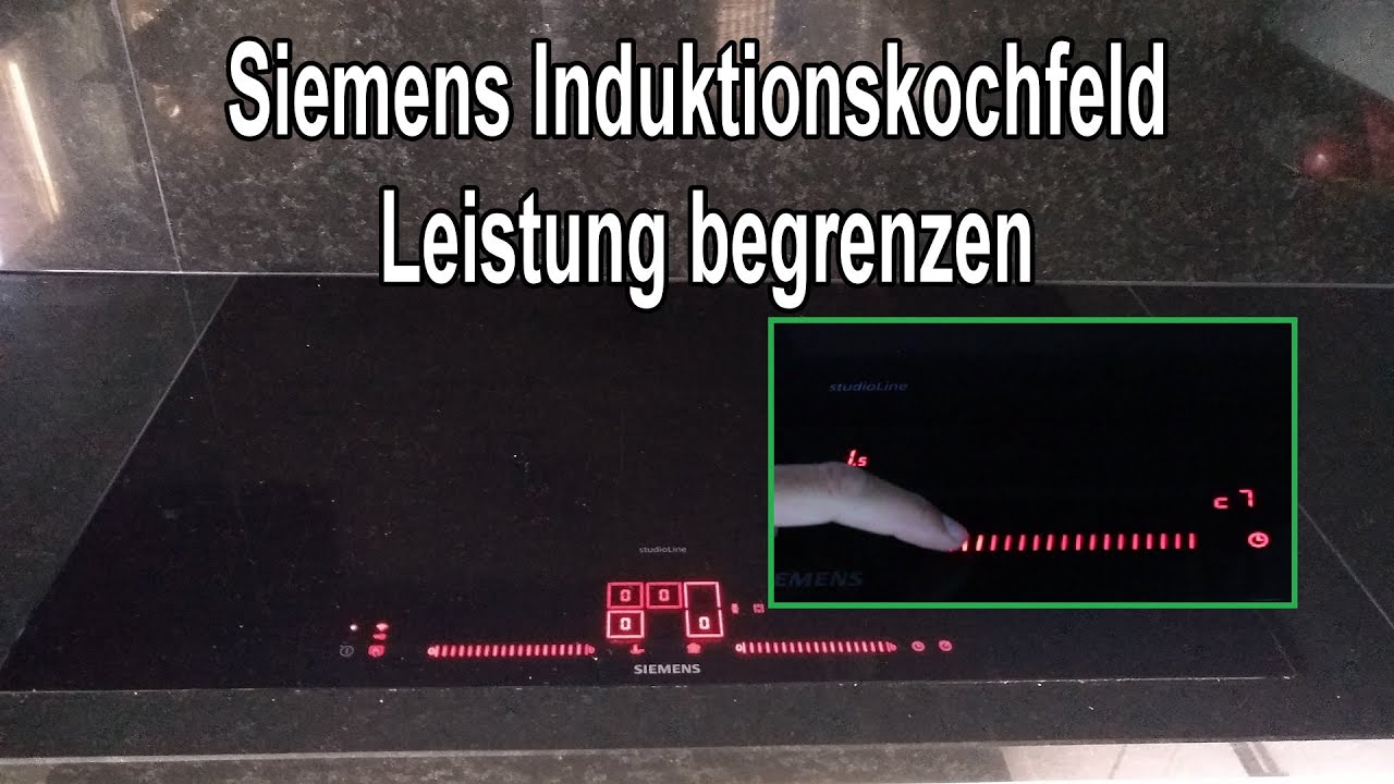 Siemens Induktionskochfeld Leistung begrenzen &ndash; Kochfeld Gesamtleistung einstellen & begrenzen