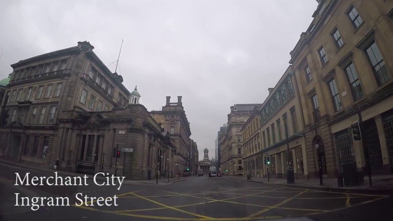 Driving around Glasgow City Centre 2017