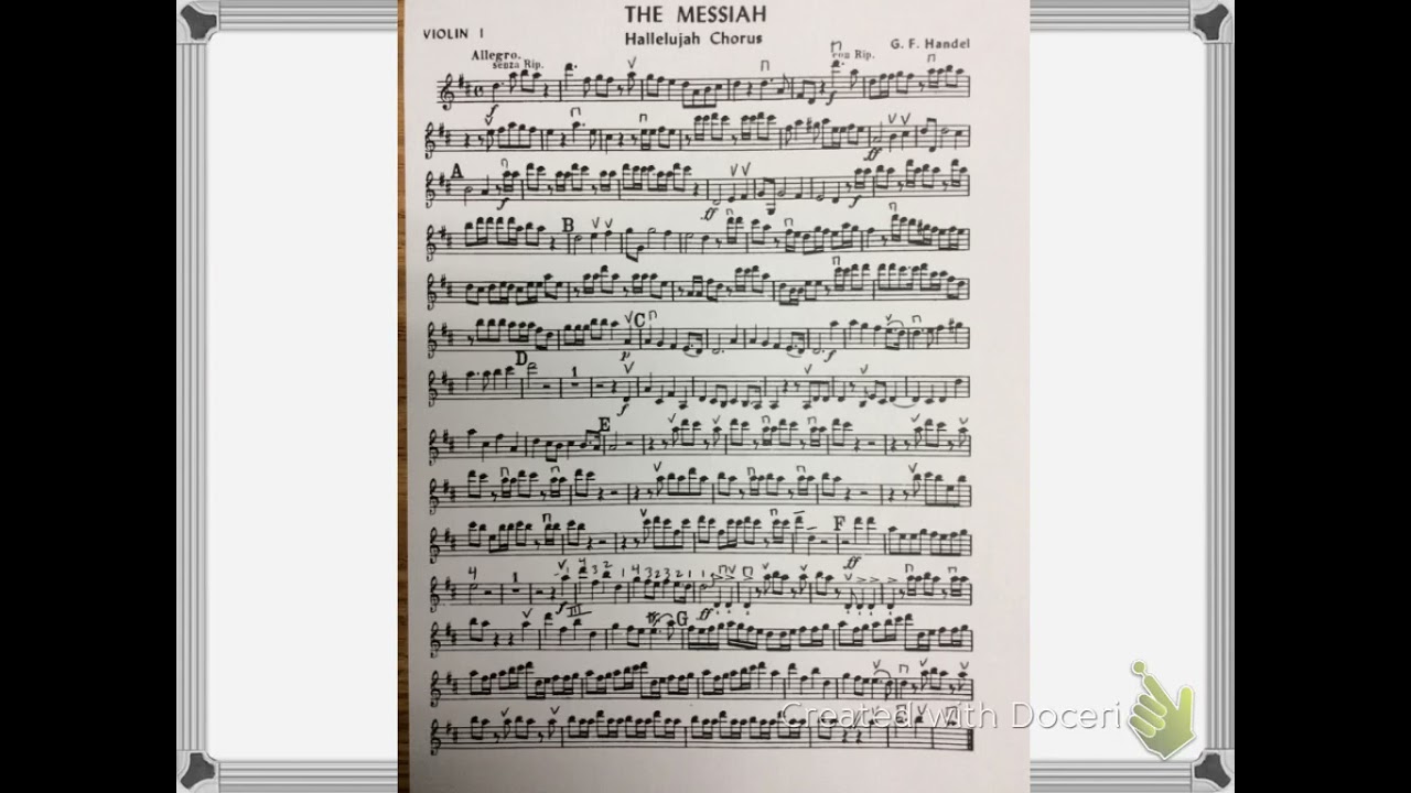 Hallelujah Chorus violin 1
