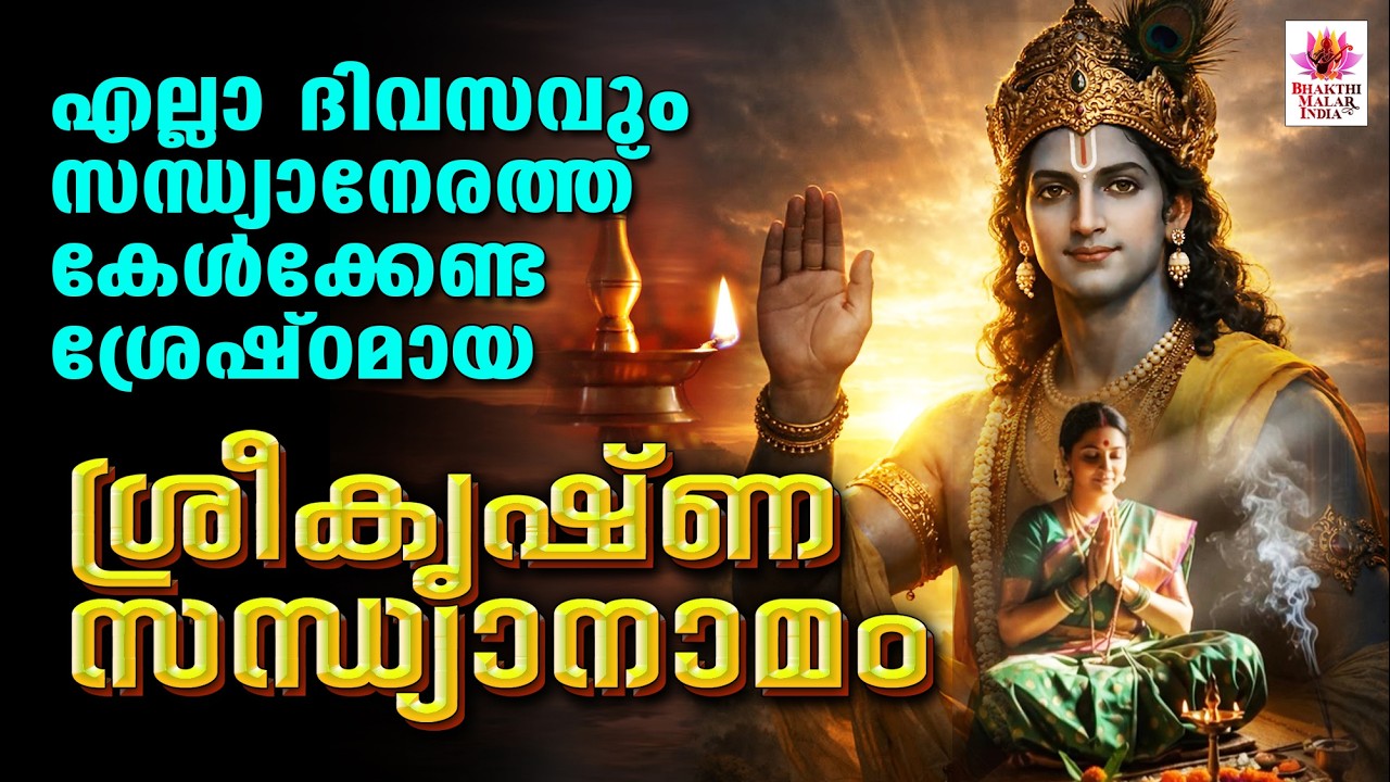 നിത്യംജപിക്കേണ്ട ശ്രീകൃഷ്ണസന്ധ്യാനാമം| Sree Krishna Sandhya Namam | Hindu Devotional Songs Malayalam