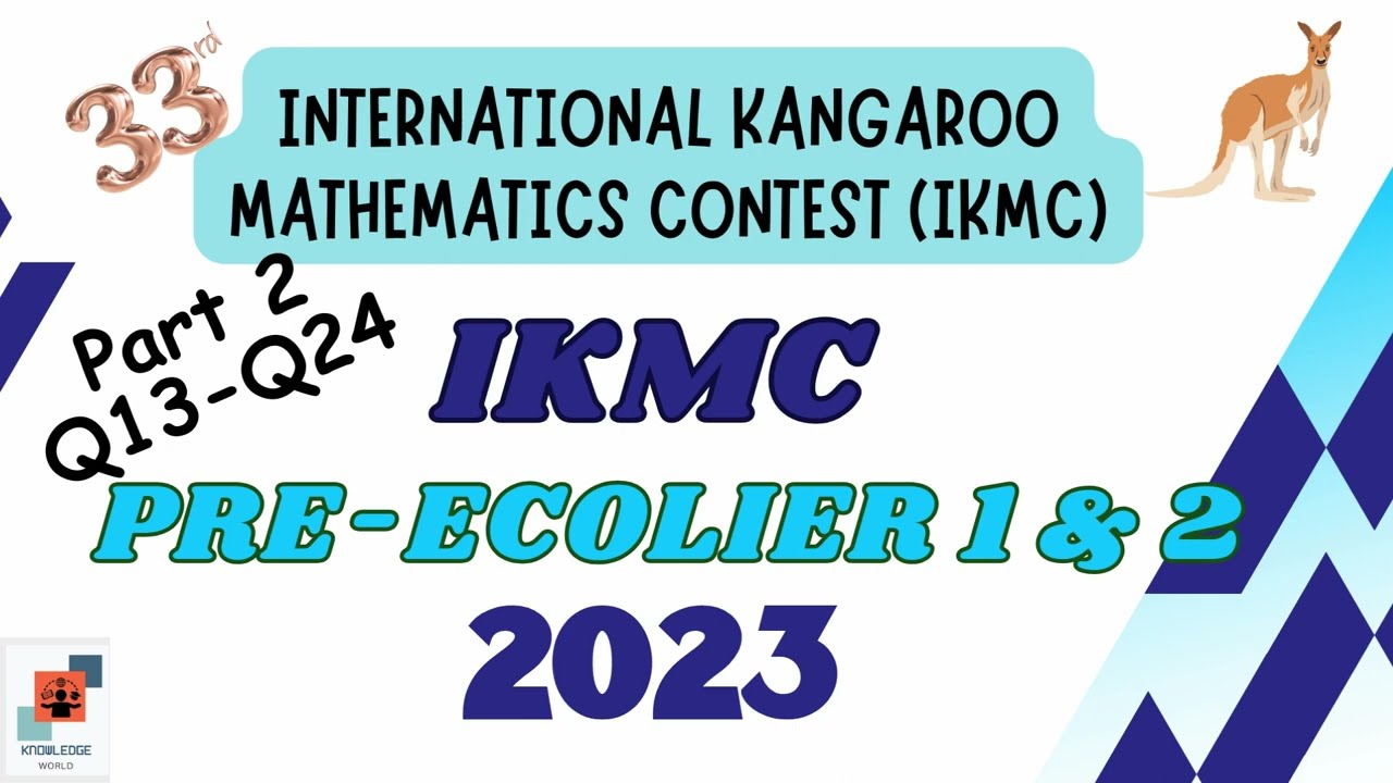IKMC 2023 Grade 1-2 (Part 2)|| Math Kangroo || Solved past papers #IKMC #2023 #level 1-2 #kangroo