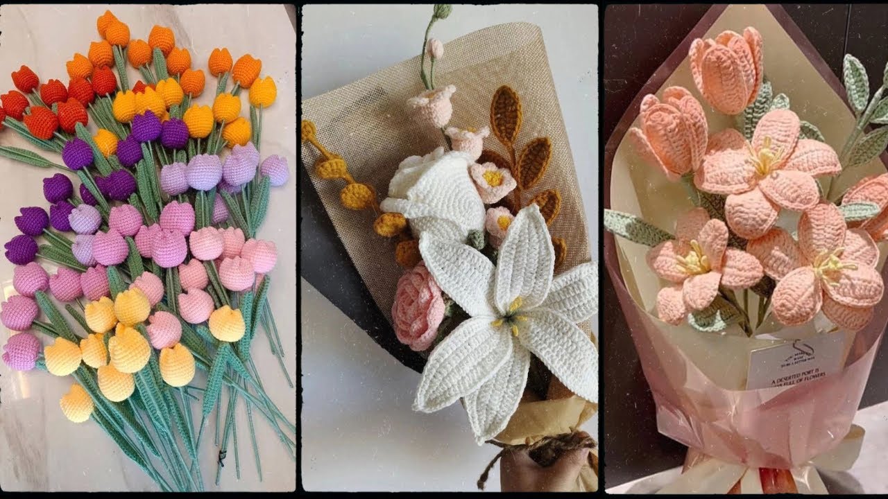 Beautiful Crochet 🧶 Handmade flower bouquet The Perfect Gift for Any Occasion