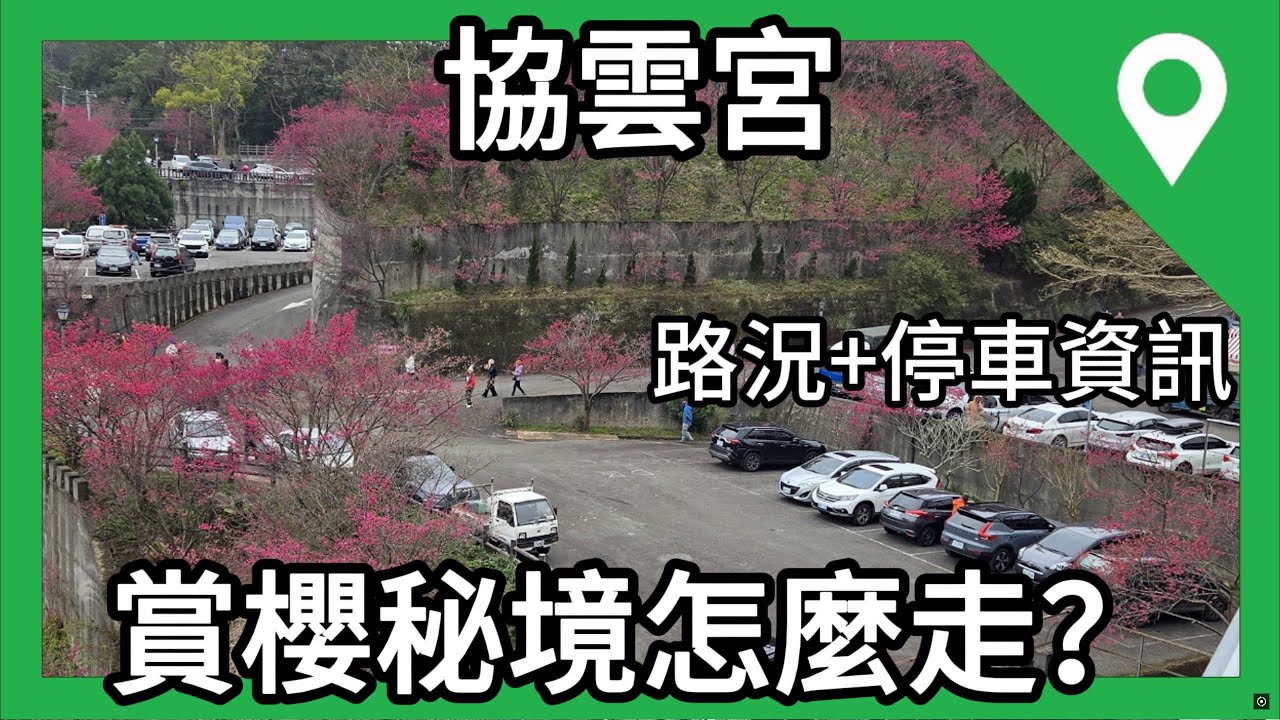 [景點] 苗栗，協雲宮賞櫻，山路路況，停車場簡單介紹 🌸🚗 #賞櫻 #櫻花 #協雲宮