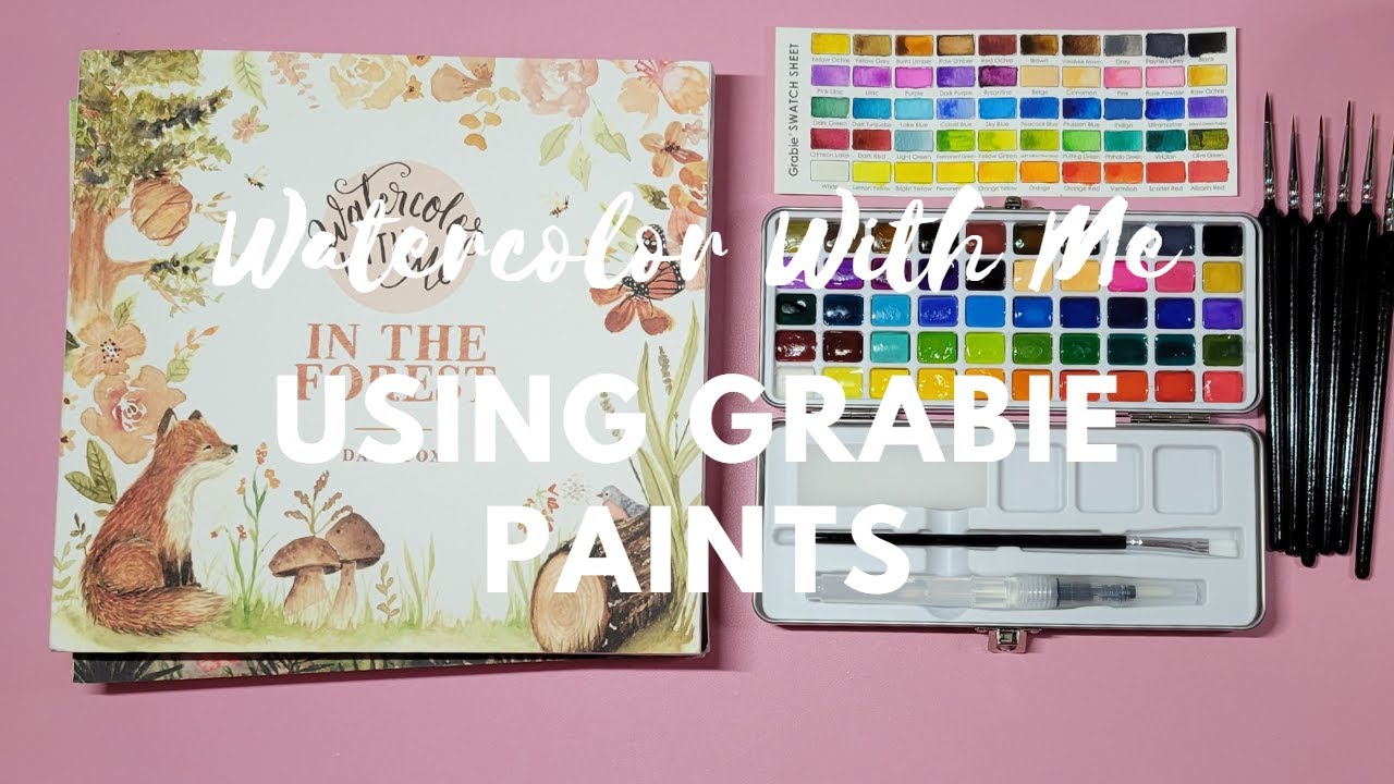 Watercolor With Me Using Grabie Paints #coloring #watercolor #watercolorpainting