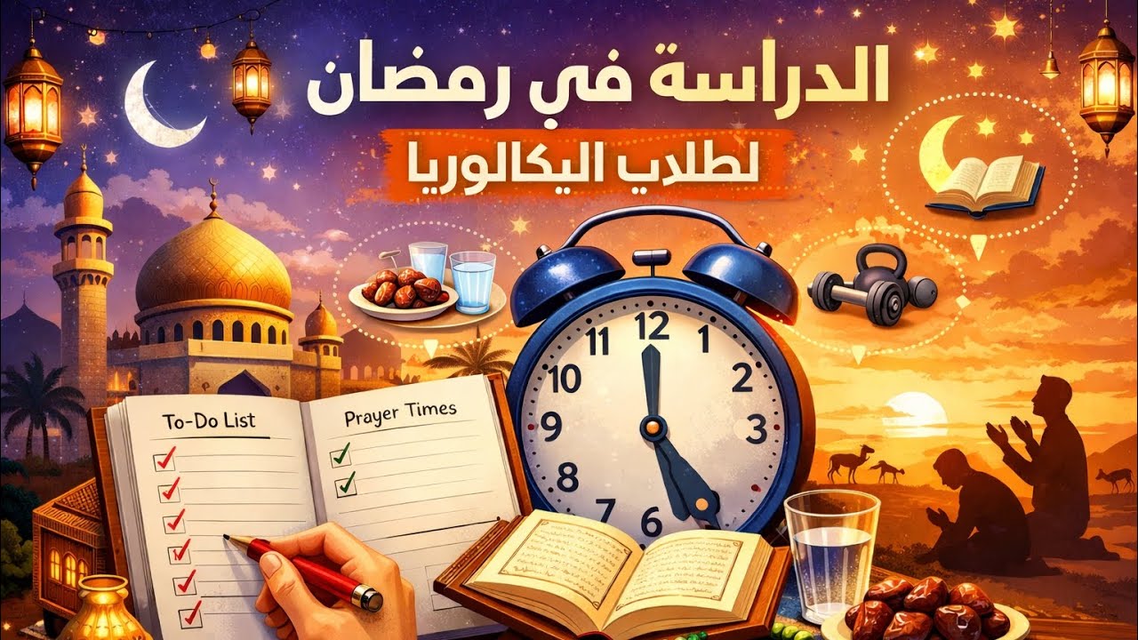 تنظيم الوقت للدراسة في رمضان 🔥💫