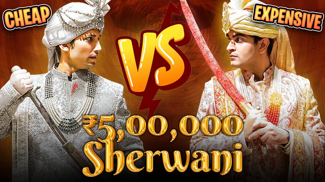 Trying Rs5,000 vs Rs50,000 vs Rs5,00,000 Sherwani 😍