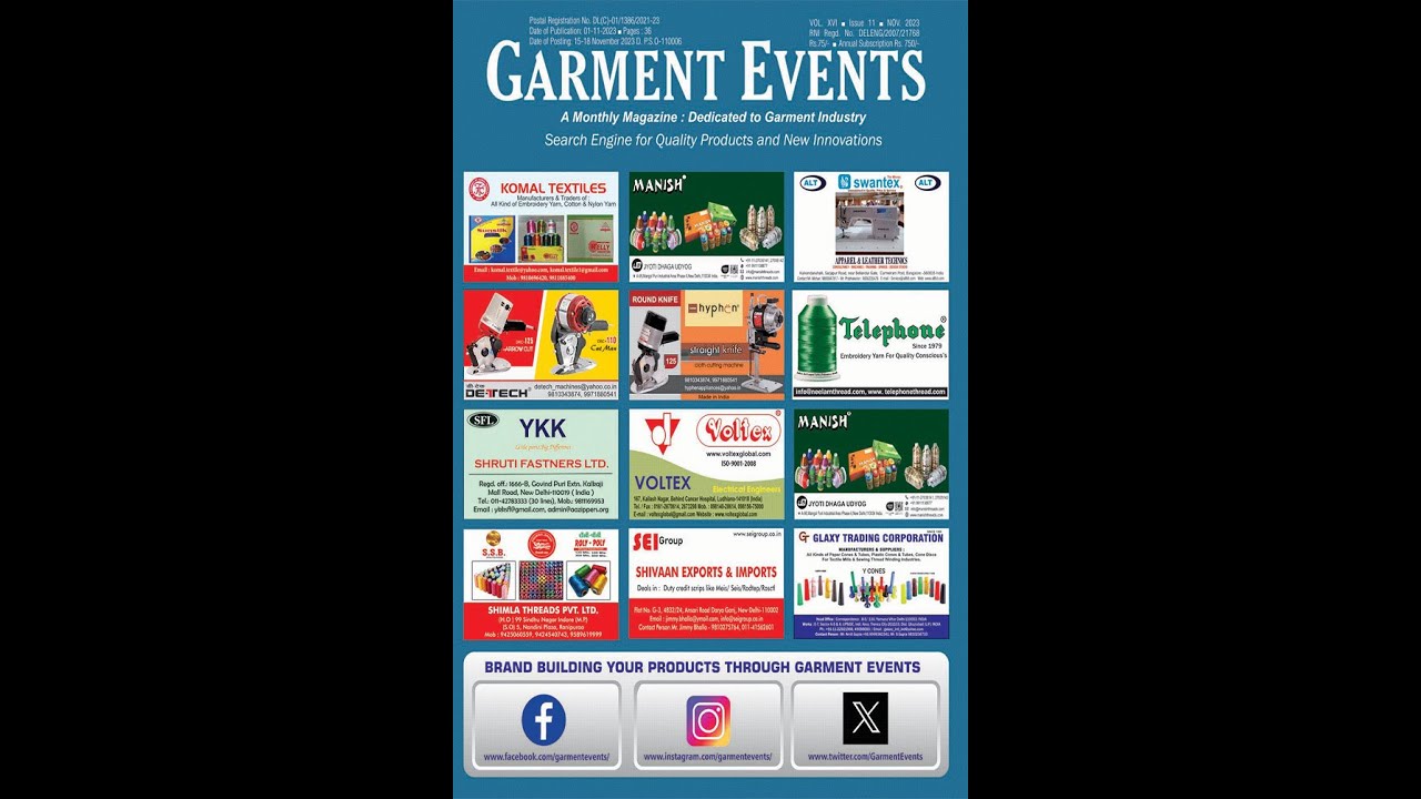 November 2023 Edition || Garment Events Magazine 2023 ||   @garmentevents
