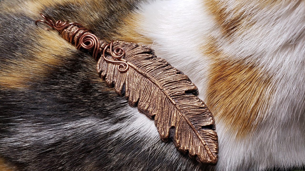 Electroformed and Wrapped Resin feather