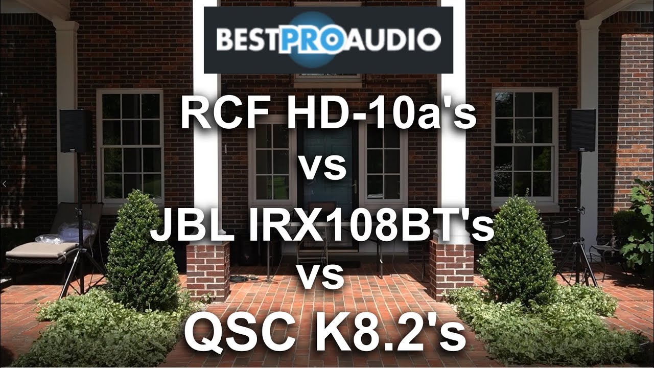 RCF HD10a vs JBL IRX108BT vs QSC K8.2 - Outdoor Sound Test