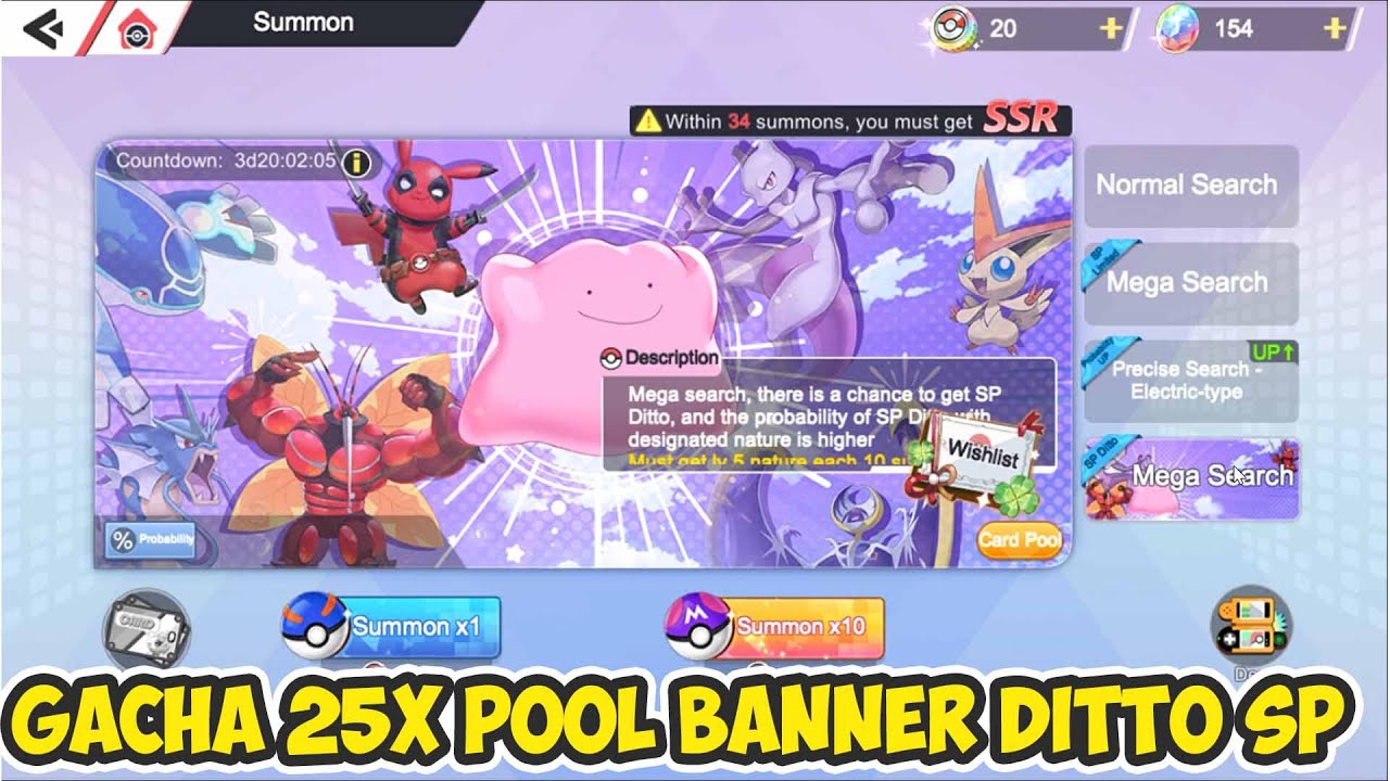 GACHA 25X POOL BANNER DITTO SP | MONSTER GIGANTAMAX