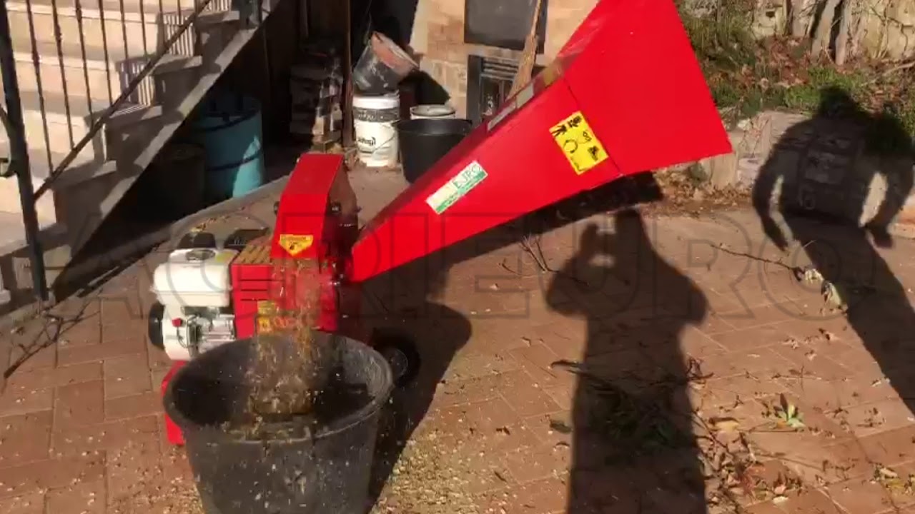 Funcionamiento Biotrituradora de gasolina AgriEuro BIO 500 con motor Honda GP 200
