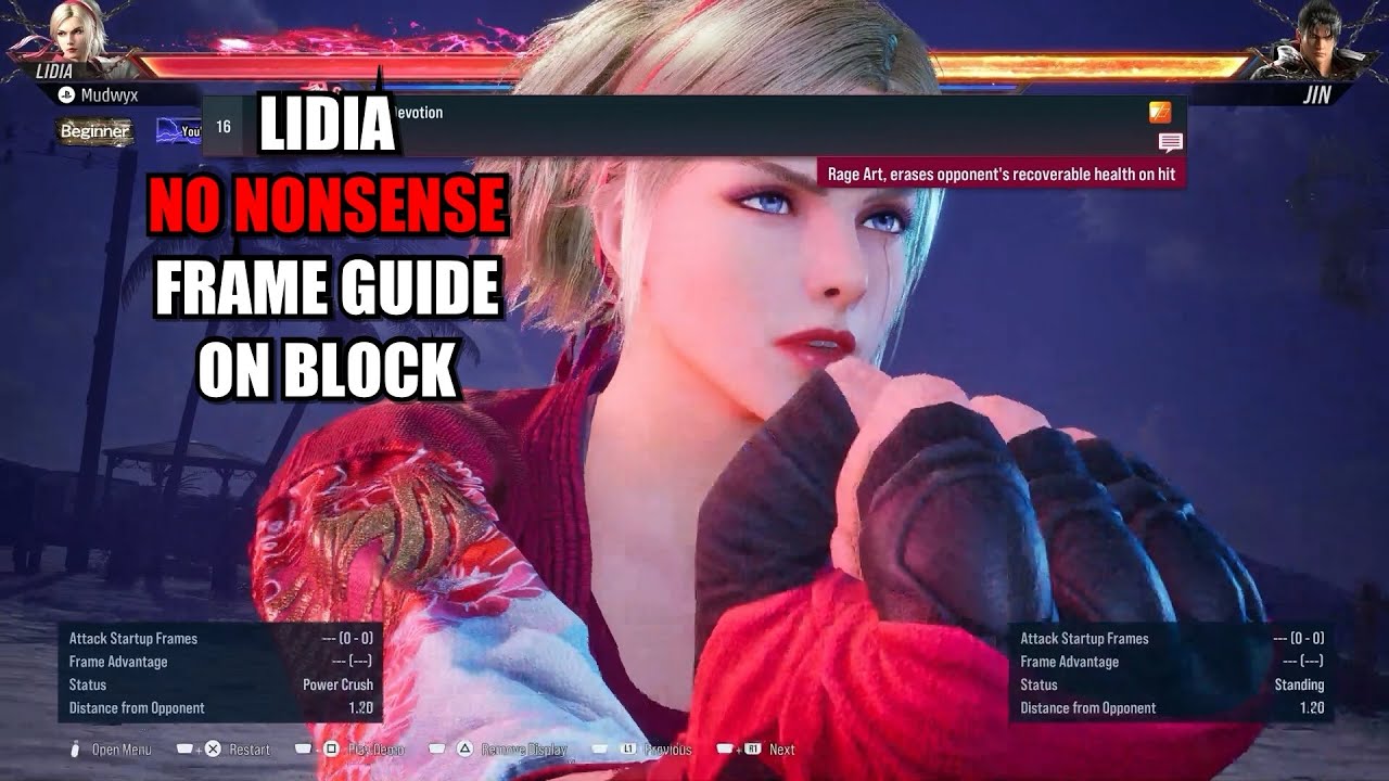 TEKKEN 8  - LIDIA against BLOCKED opponent. FRAME DATA learn and punish your opponent