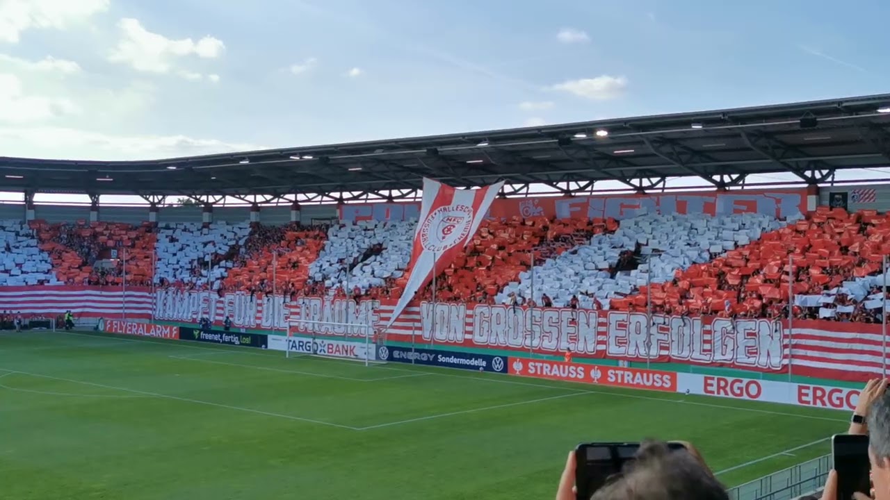 HFC Chemie vs. FC Augsburg - 17.08.2025 DFB-Pokal - Choreo Fankurve 