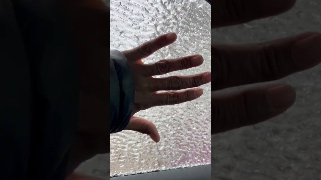 Breaking sheet of ice on car window #satisfying #icestorm #canadalife