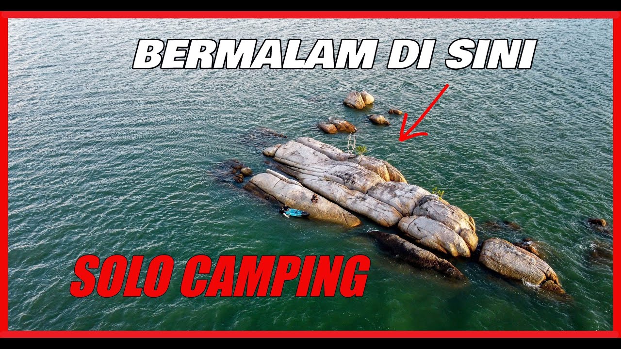 Bermalam Di Batu Tengah Lautan SENDIRIAN | SOLO Camping | Catch & Cook | Malaysia