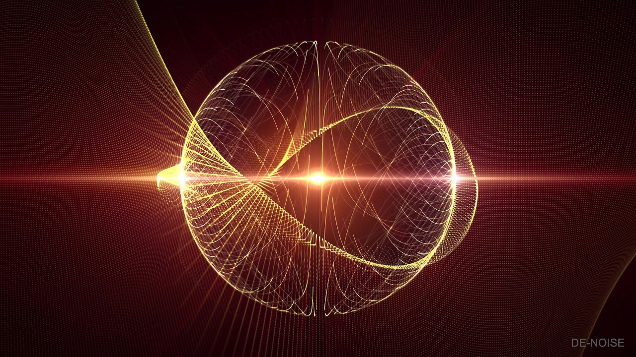 4K - Golden Energy Ball Made Of Glowing Lights Screensaver Background Wallpaper | NO SOUND