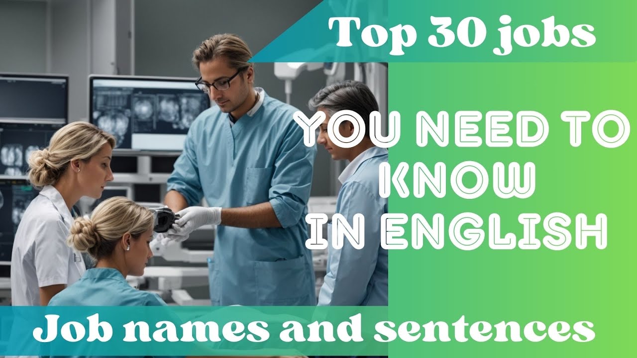 Jobs and Occupations with sentences / English action verbs