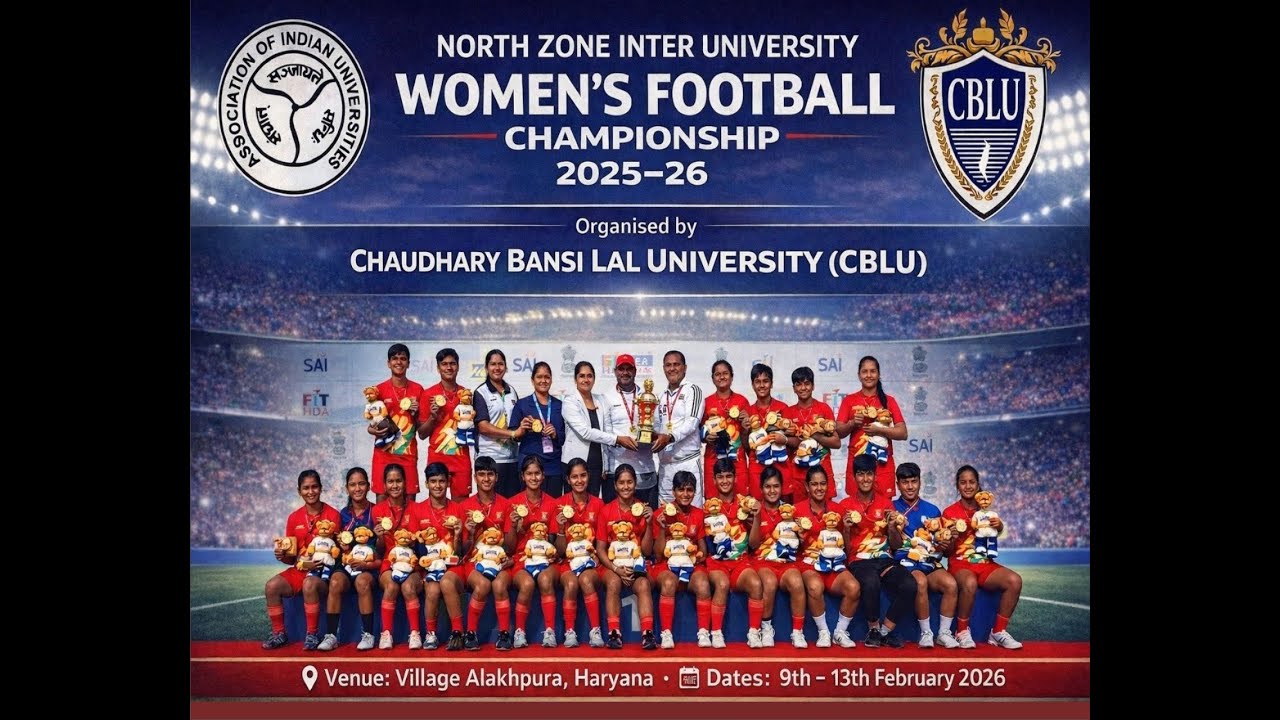 Day-2 of North Zone Inter-University Women's Football Championship organised by CBLU and AIU