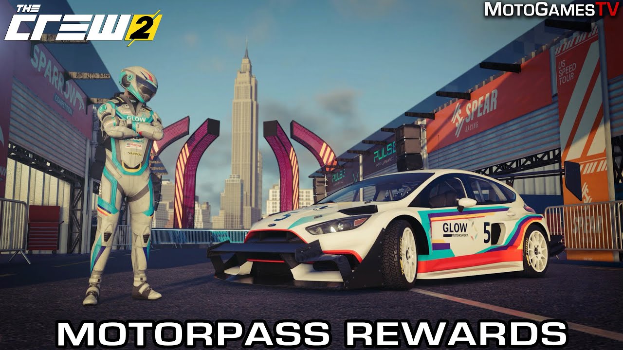 The Crew 2 - Motorpass Intro and All Rewards from Season 3 Episode 1 - US Speed Tour East
