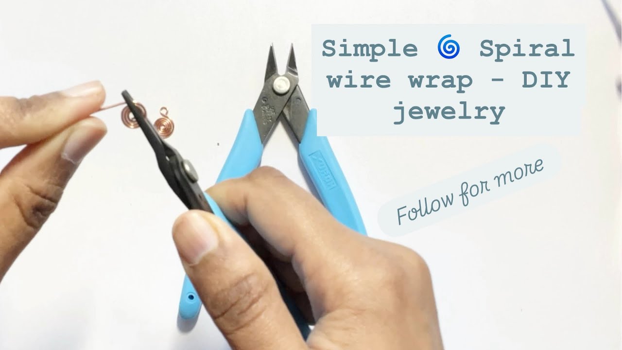 How to spiral wire wrap earrings - DIY for Beginners