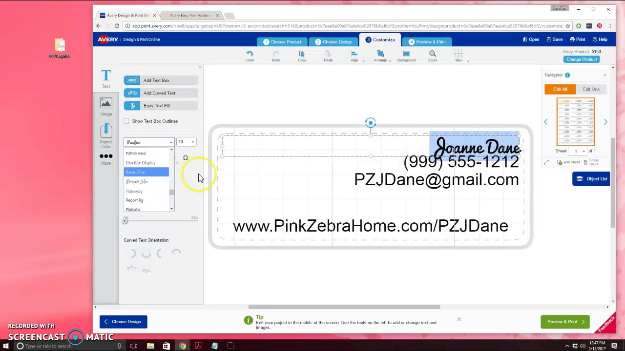 How to create labels with Avery.com!