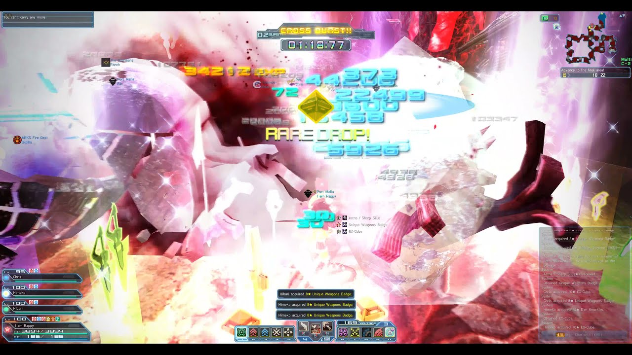 PSO2 Cradle of Darkness 4K PSE burst