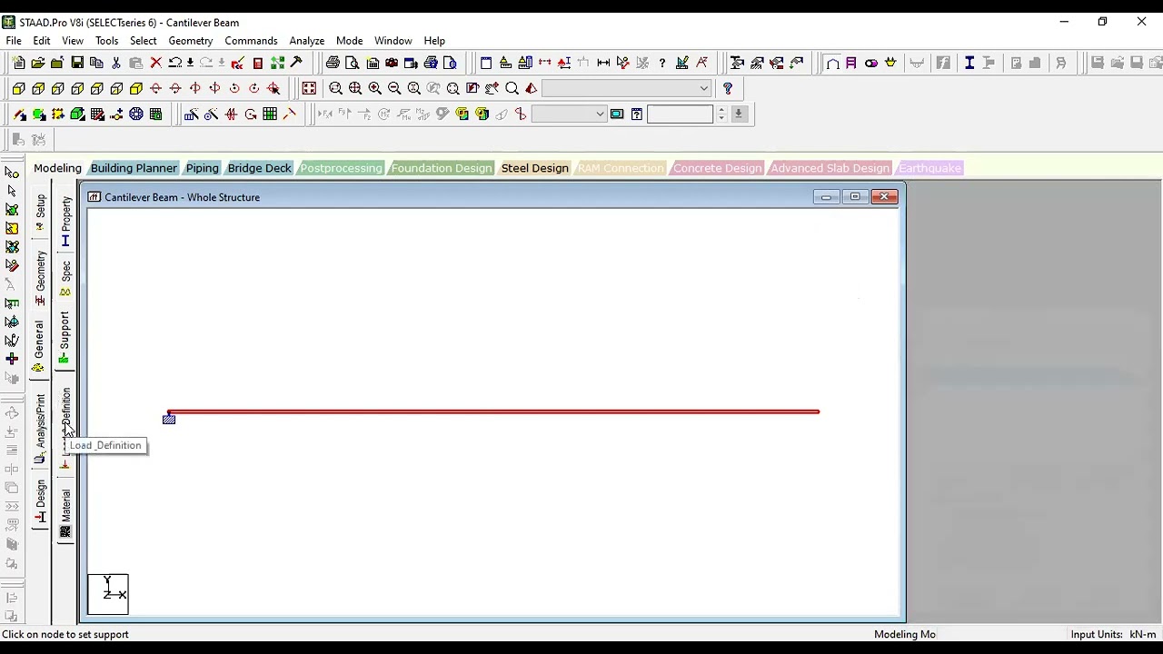 1. Analysis and Design of Cantilever Beam using STAAD Pro