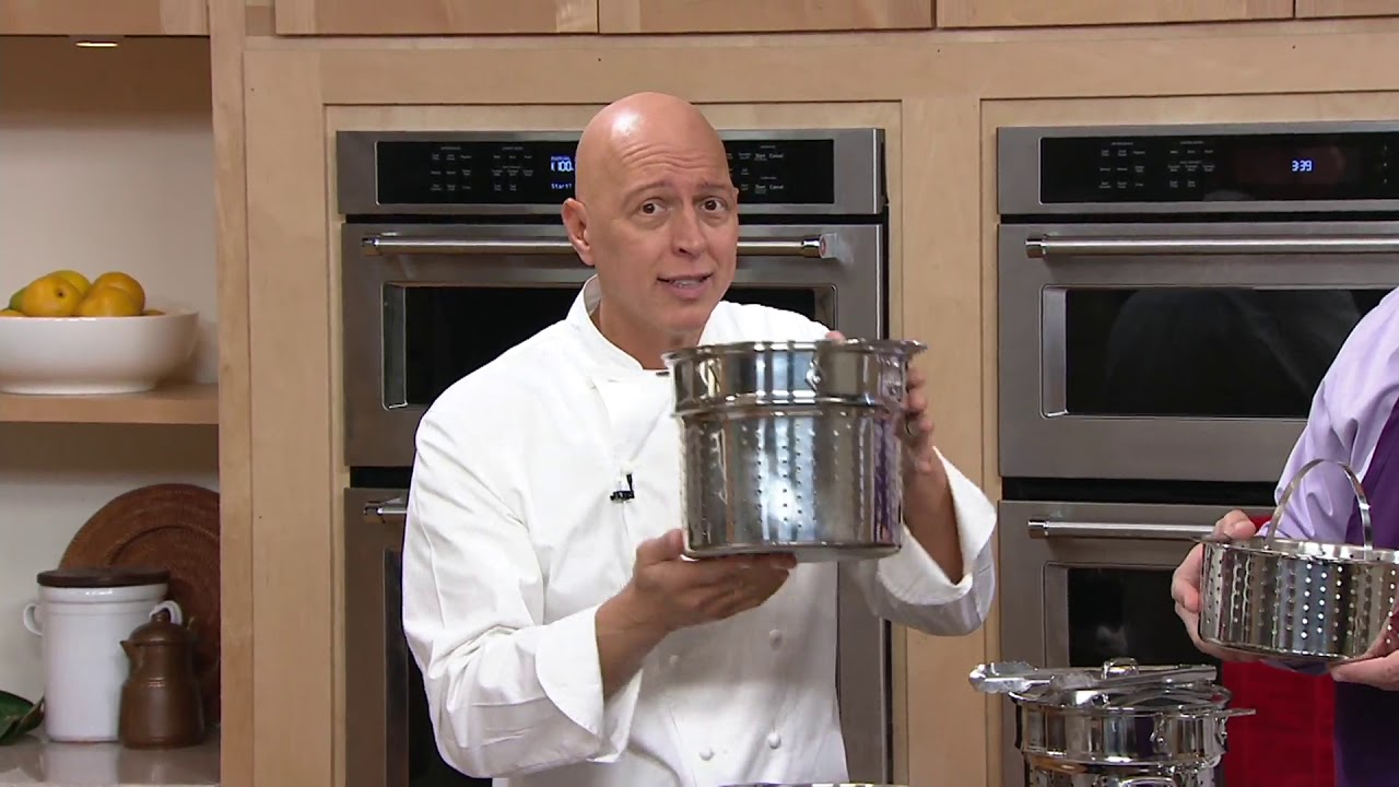 All-Clad Stainless Steel 8-qt Covered Multi-Cooker, Insert & Basket on QVC