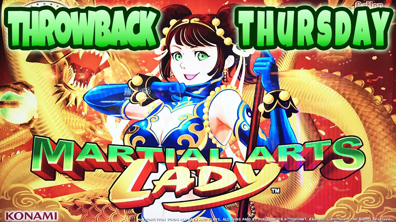 EXTREMELY RARE To Find Martial Arts Lady slot by Konami for Throwback Thursday! Live Play and Bonus!