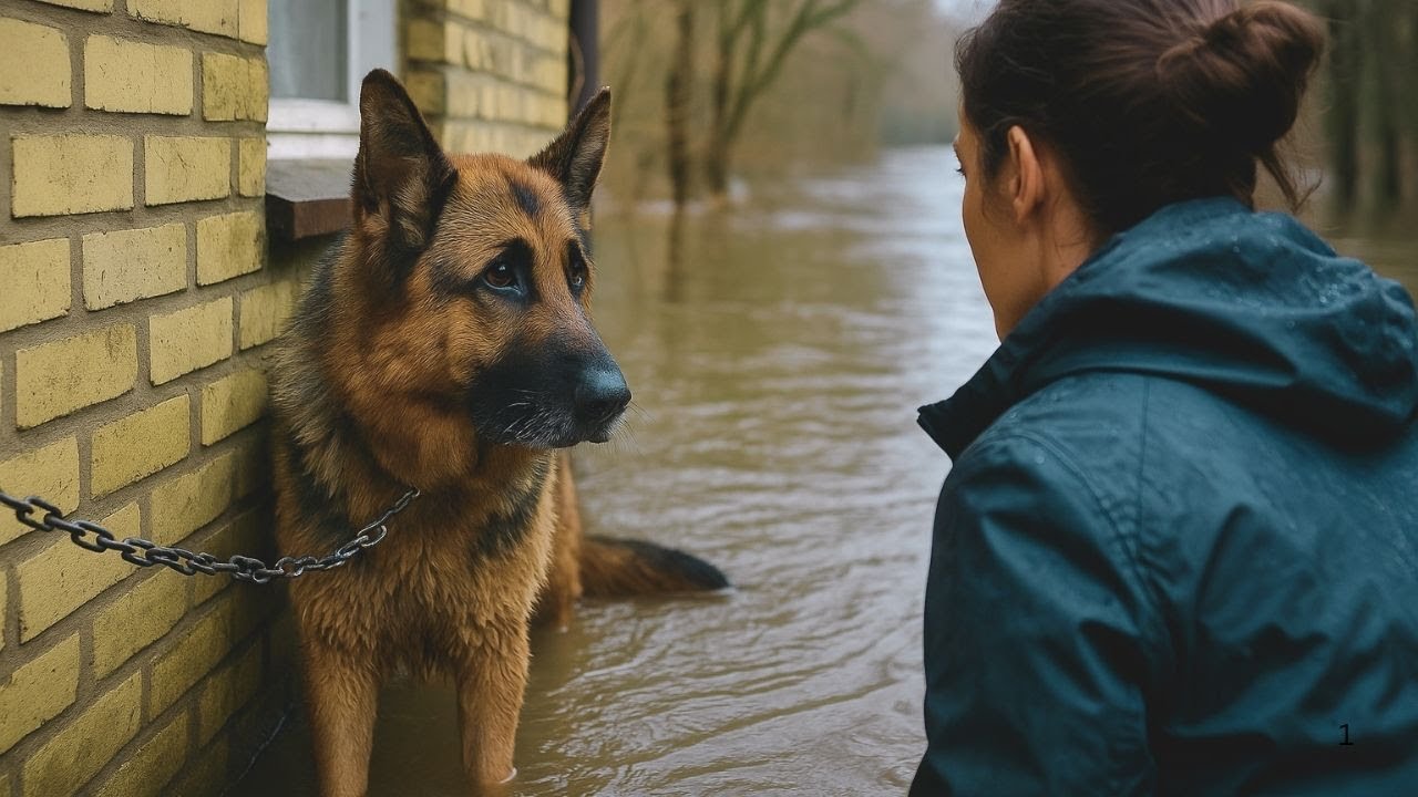 Deutscher Schäferhund An Überflutetes Haus Gekettet – Was Diese Frau Dann Tut, Rührt Alle Zu Tränen