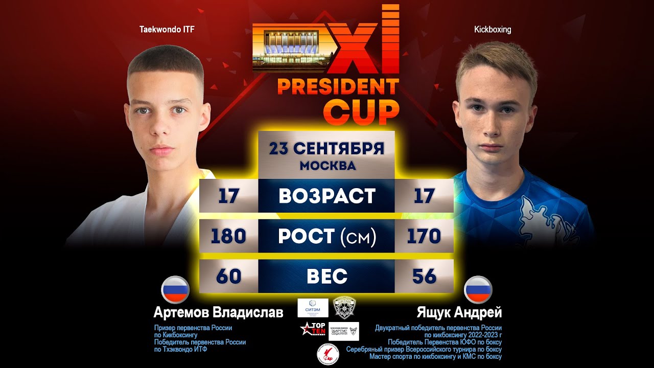 Артемов Владислав VS Ящук Андрей, PRESIDENT CUP XI, г.Москва, 23 сентября 2023