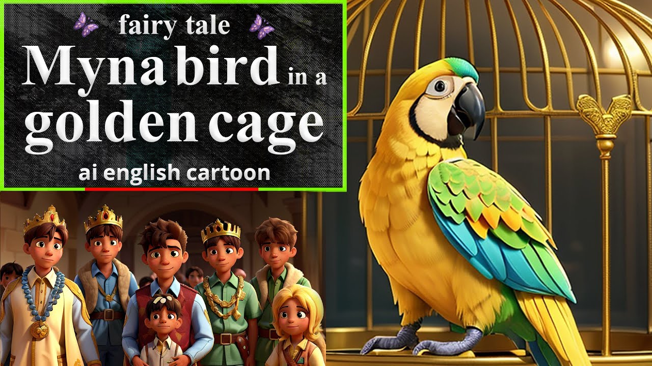 Myna bird in a golden cage 1 english cartoon english cartoon for kids fairy teals #cartoon