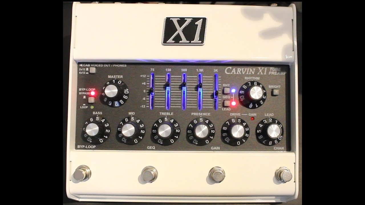 Carvin X1 Preamp Pedal Tones - Review - NO TALKING
