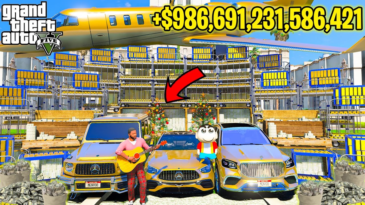 FRANKLIN PUNCH ANYTHING BECOME GOLD || EVERYTHING IS FREE IN GTA 5 !