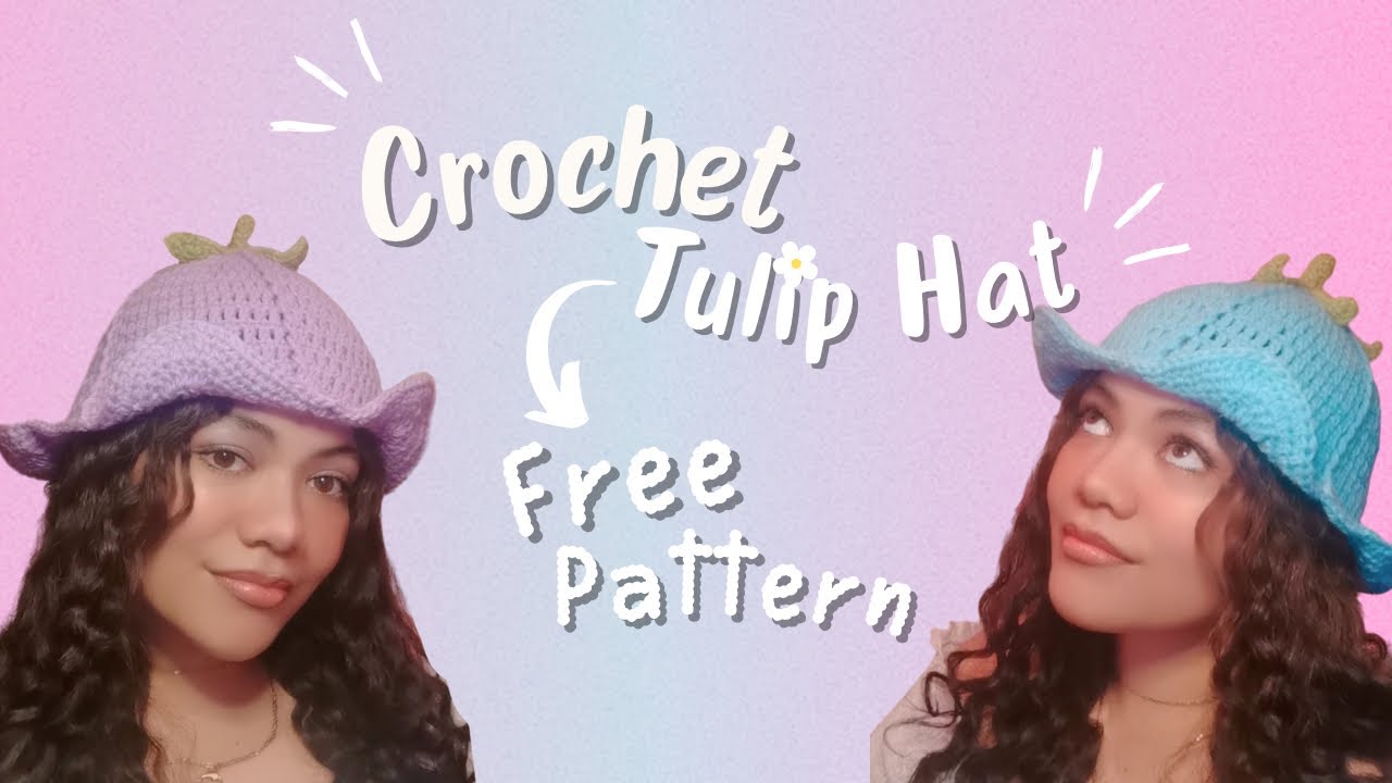 Crochet Tulip Hat 🌷- Beginner friendly crochet tutorial