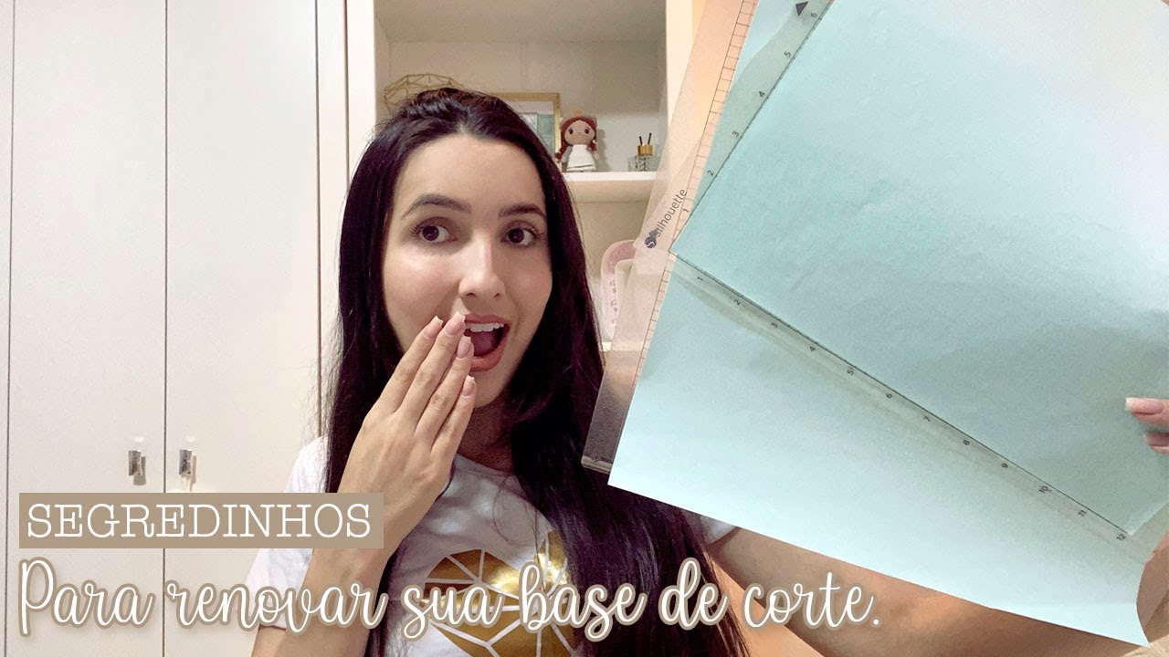 Como limpar e repor a cola da base de corte da Silhouette - Base novinha e perfeita para corte 🤩✨